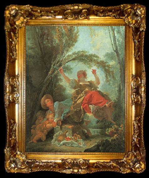 framed  Jean Honore Fragonard The See Saw q, ta009-2